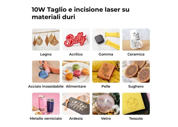 XTool M1 Macchina a Taglio Laser e Plotter da Taglio + Accessorio Rotante per Oggetti Cilindrici - immagine 17